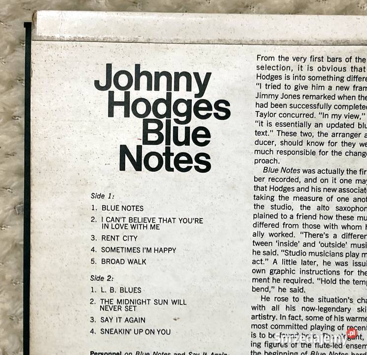 Johnny Hodges Blue Notes 1 płyta zachodniopomorskie