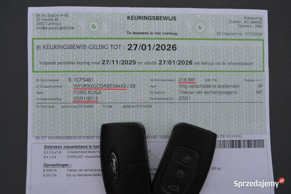 Ford Kuga 20 TDCi Serwis Navi Bluetooth Skóra centralny zamek Hrubieszów