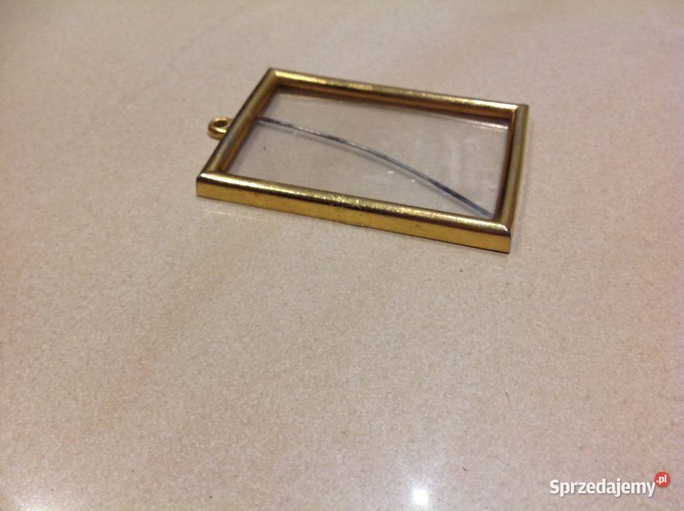 Stara Mała Ramka Złota na Zdjęcie Mosiężna do