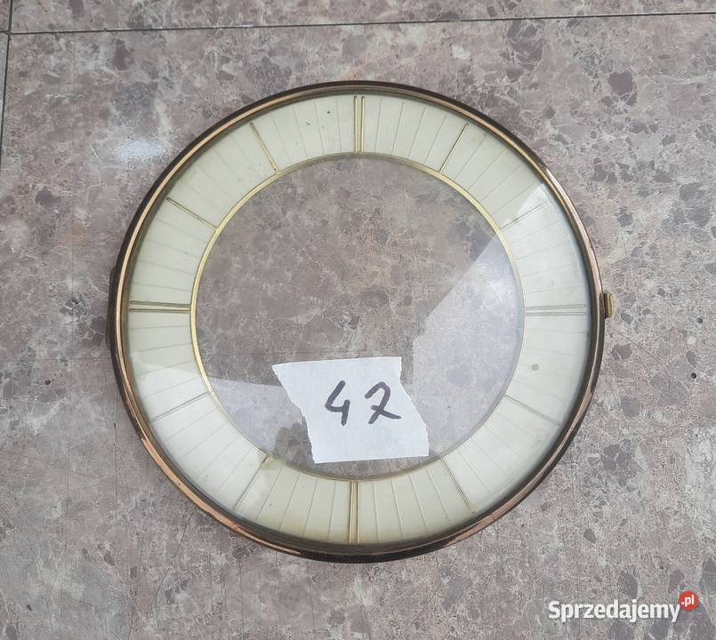 47 Tarcza cyferblat starego zegara ramka szkło wypukłe 159mm