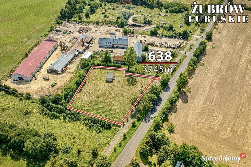 Działka inwestycyjna z WZ 3745 m Żubrów