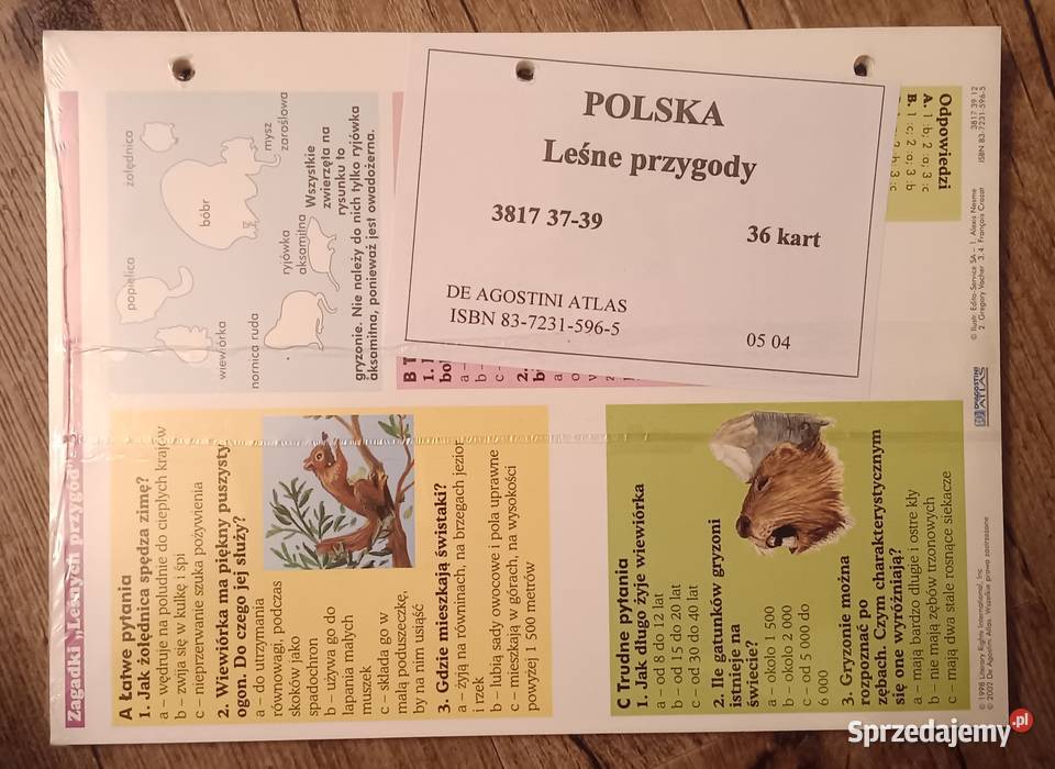 Leśne przygody kolekcja zestaw kart 3739 4042 Zbylitowska Góra