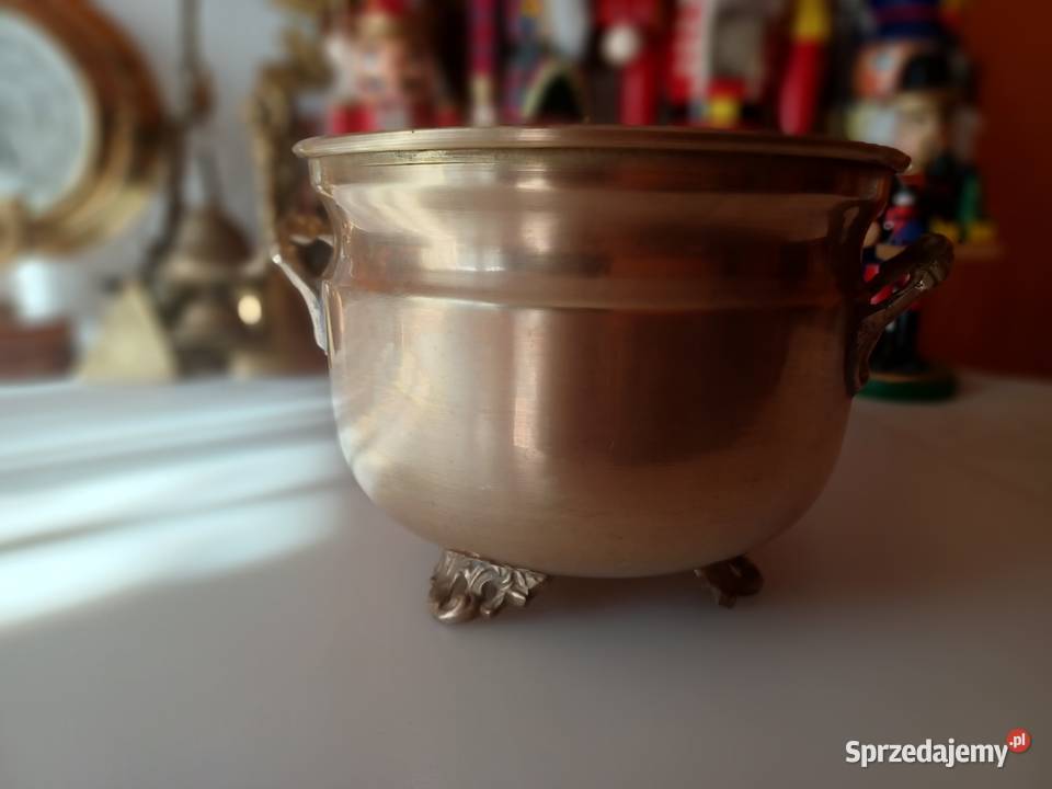 Duża mosiężna donica Poznań