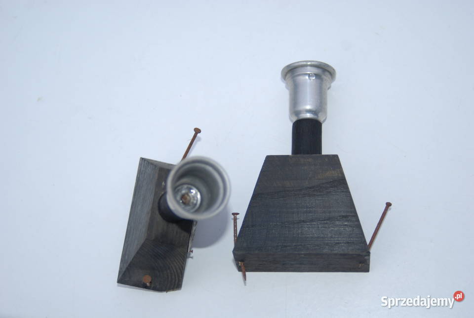 Stare przedwojenne świeczniki drewniane z Cieszyn sprzedam