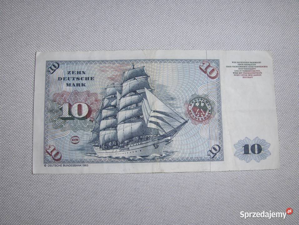 Banknot RFN 10 marek niemieckich 1980r Łódź