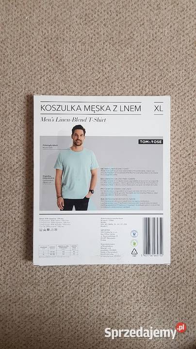 Koszulka męska z lnem XL Piaseczno