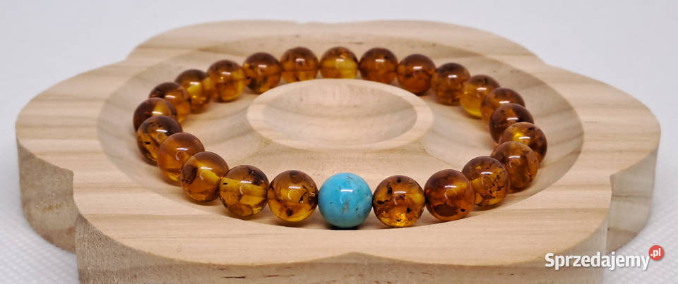 Bransoletka z bursztynu bursztyn bałtycki kulka Warszawa sprzedam