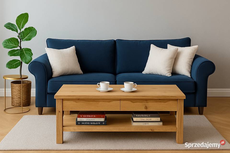 Stolik Kawowy Z Szufladami Dębowy LOFT Ława 100