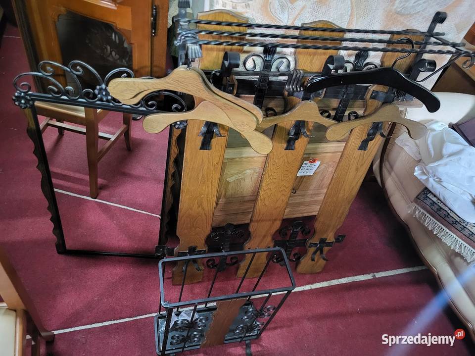 ładna stara garderoba dębowa z wieszakami antyk Sypniewo sprzedam