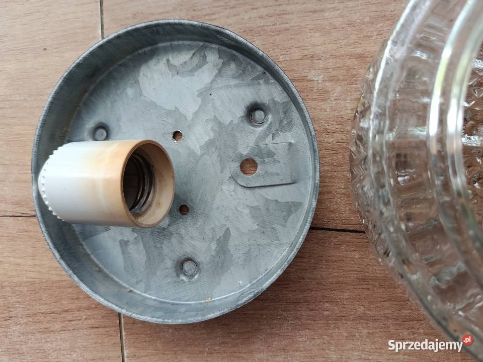 Lampa szklana odkręcany klosz plafon Choszczno