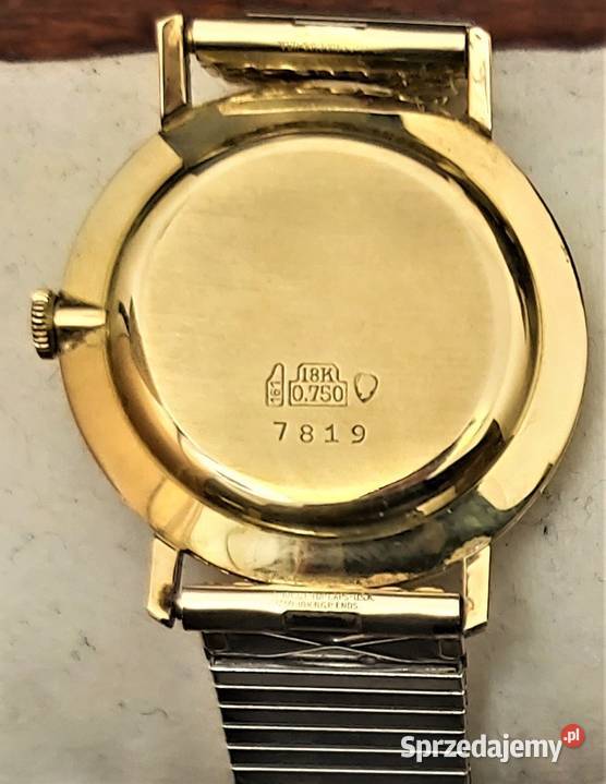 Złoty zegarek szwajcarski 18k7501950 Stan 910 Wagowo