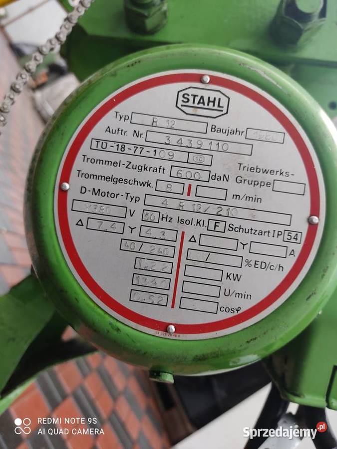 wciągarka łańcuchowa STAHL R12 1250 wielkopolskie Nowy Tomyśl