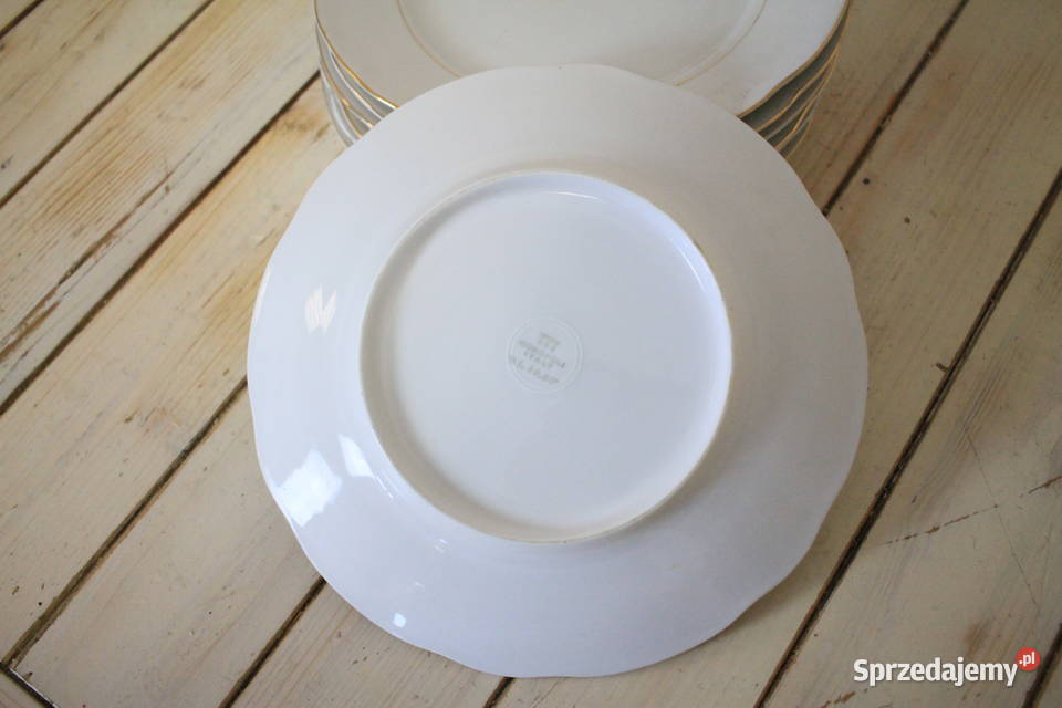 Talerze płytkie MONOPOLI ITALY Vintage 7 sztuk Ceramika i szkło Pszczyna