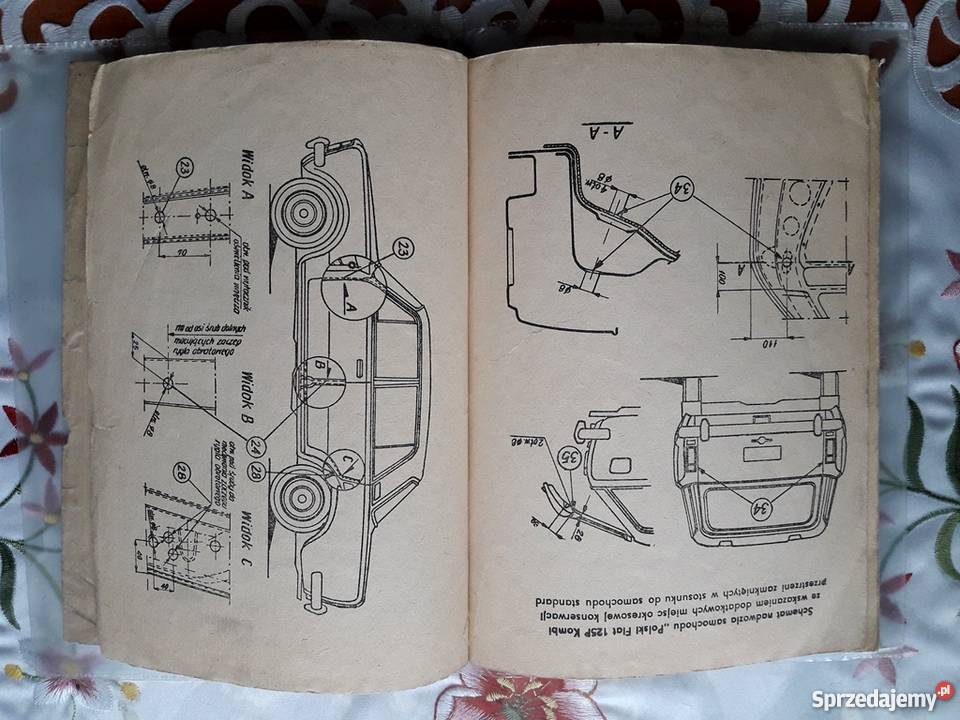 Polski Fiat 125p FSO książki konserwacji Piotrków Trybunalski