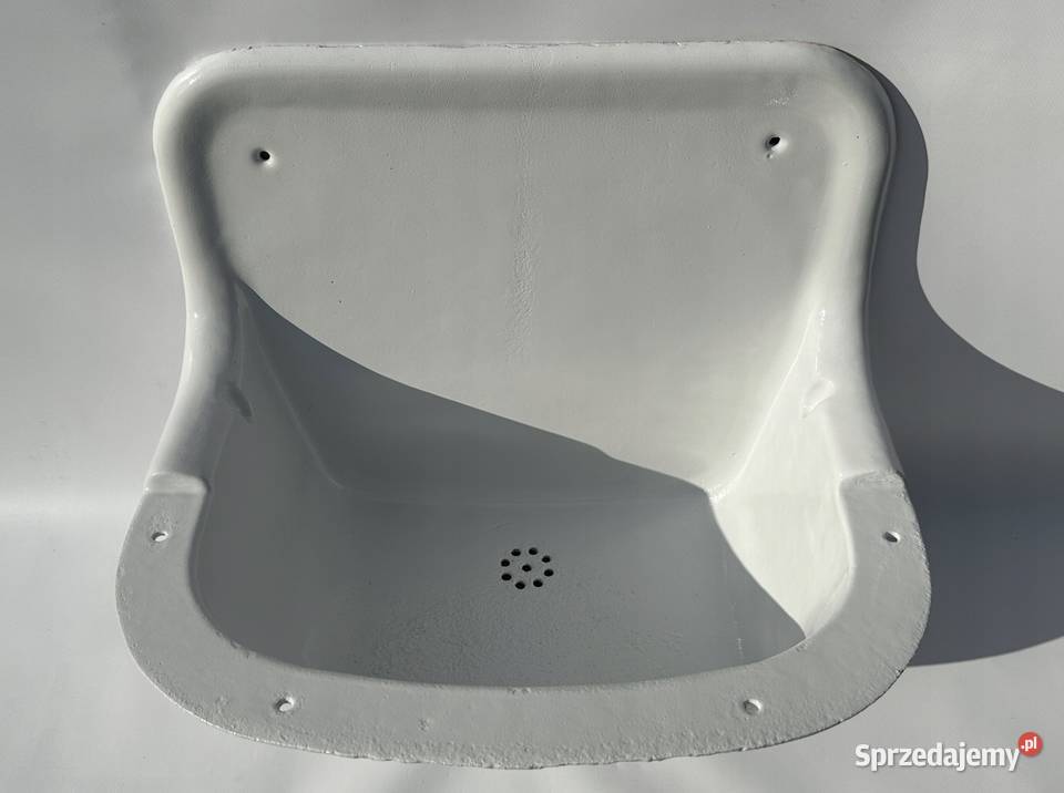 STARY ZLEW ŻELIWNY PŁASKI SZEROKI RANT UNIKAT Bielawa