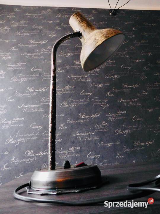 Lampa biurkowa PRL metamorfoza Słupsk