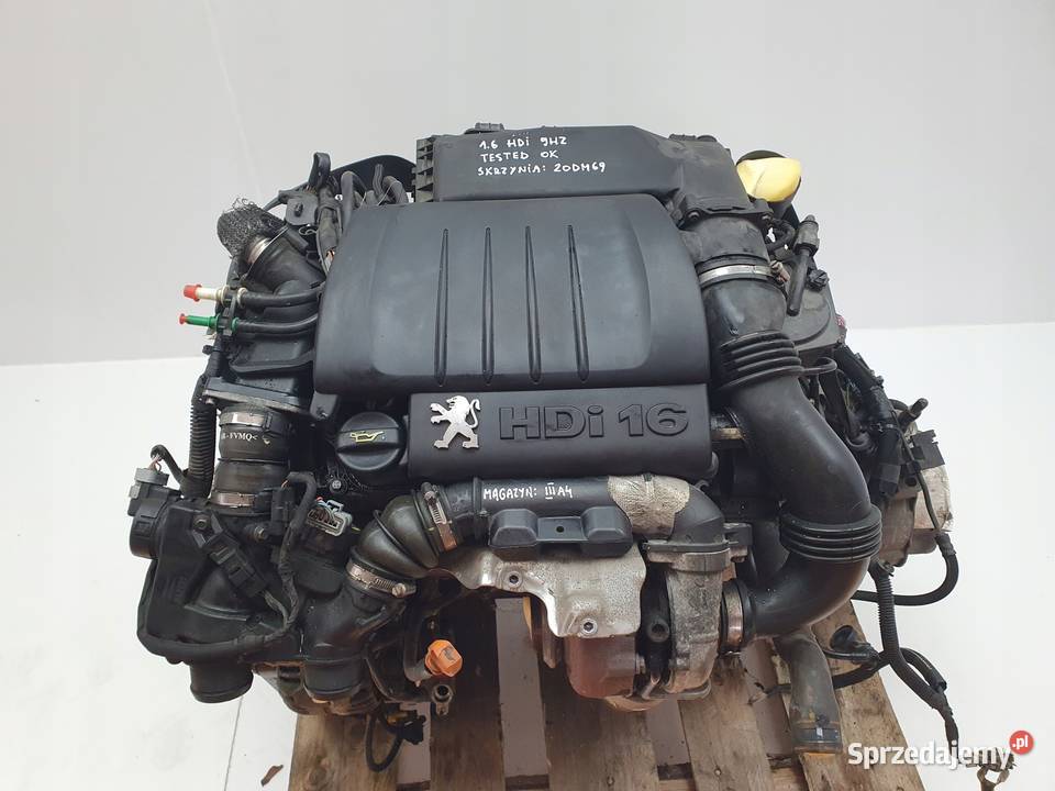 SILNIK KOMPLETNY Peugeot 407 16 HDI 109 169 Rudka