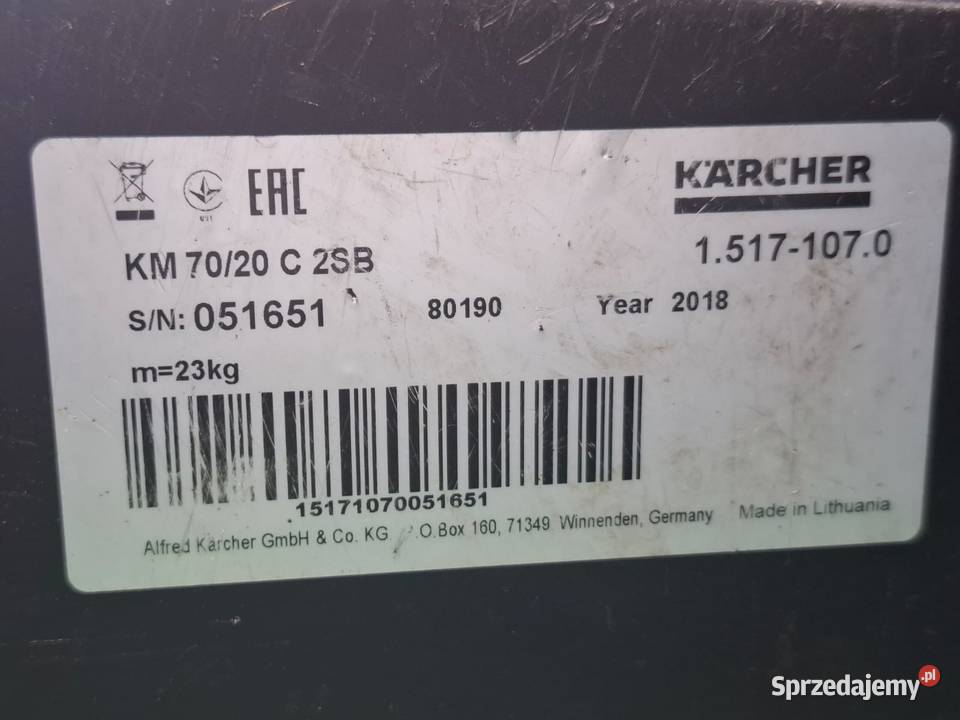 Zamiatarka Karcher 7020C 2SB Gwarancja Serwis Narzędzia ogrodnicze Radom