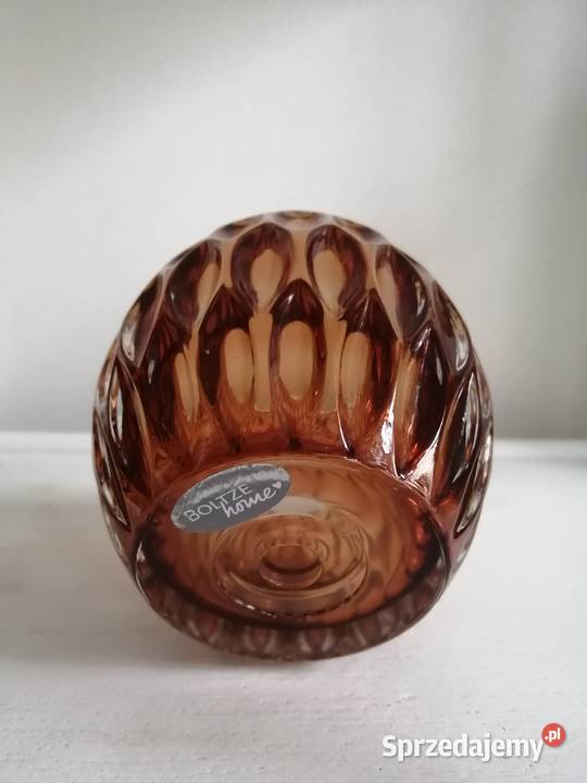 Świecznik szklany na tealight Boltze Home brąz Leszno sprzedam