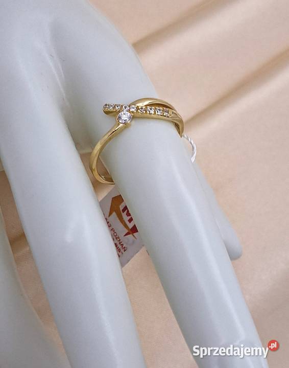 20 Pierścionek r19 Złoty pr585 subtelny Z1011 Poznań