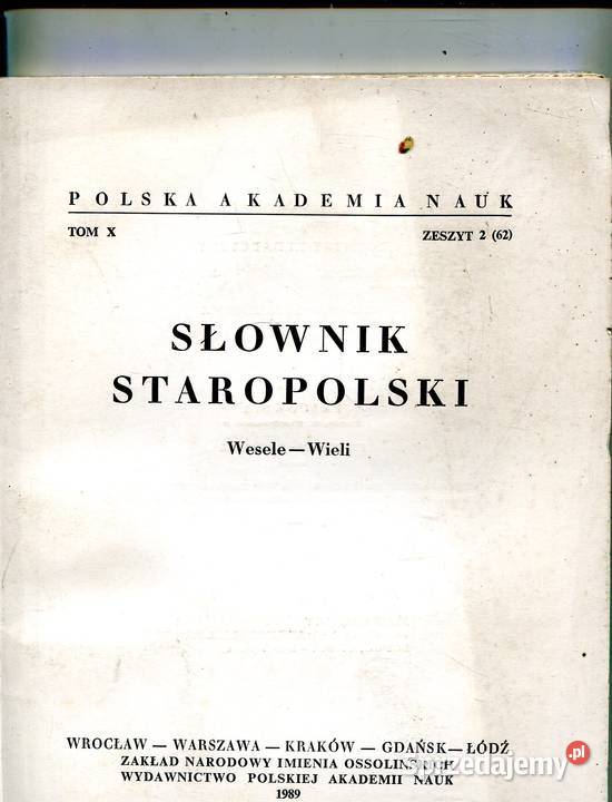 Słownik Staropolski TX z2 62 Szczecin