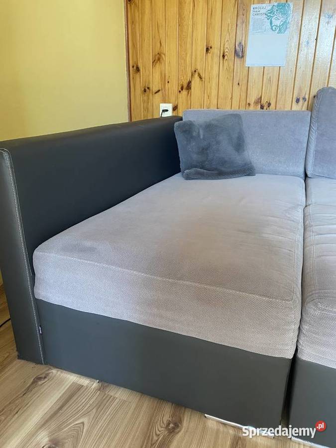 Narożnik szary używany tanio wielkopolskie Łekno