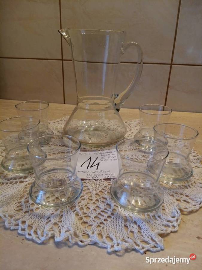 Dzbanek 6 szklaneczek lata 60 Dom i Ogród