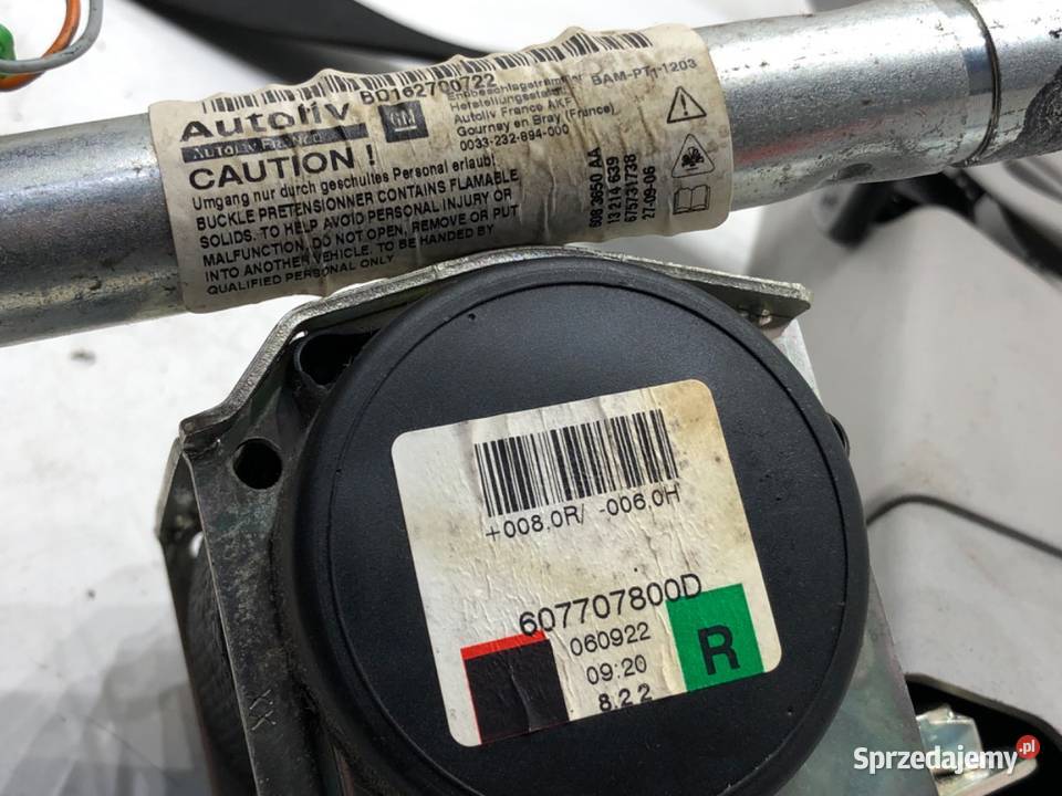 PAS BEZPIECZEŃSTWA PRAWY PRZÓD OPEL CORSA D