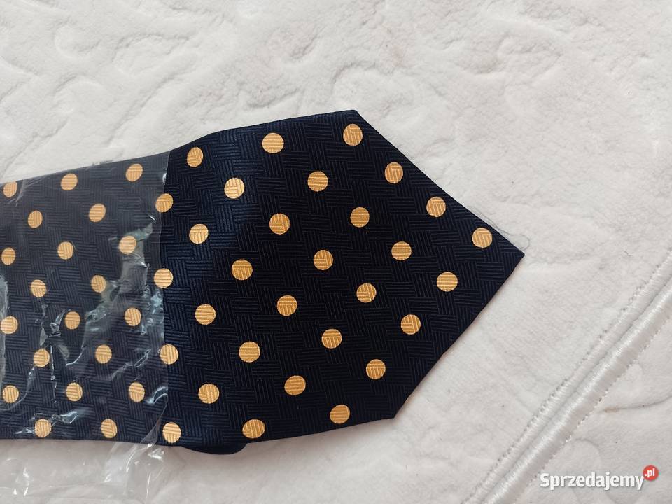 Pascha Reine Seide Granatowy jedwabny krawat Kraków