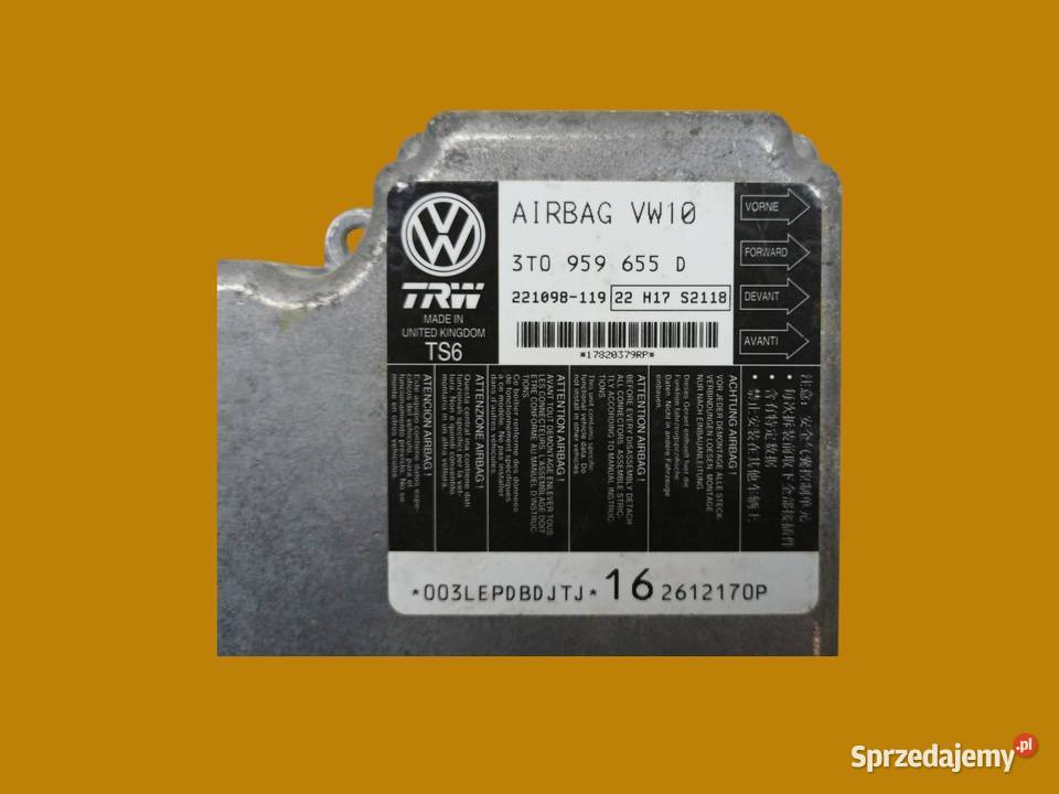 SENSOR AIRBAG 3T0959655D Skoda Superb II świętokrzyskie