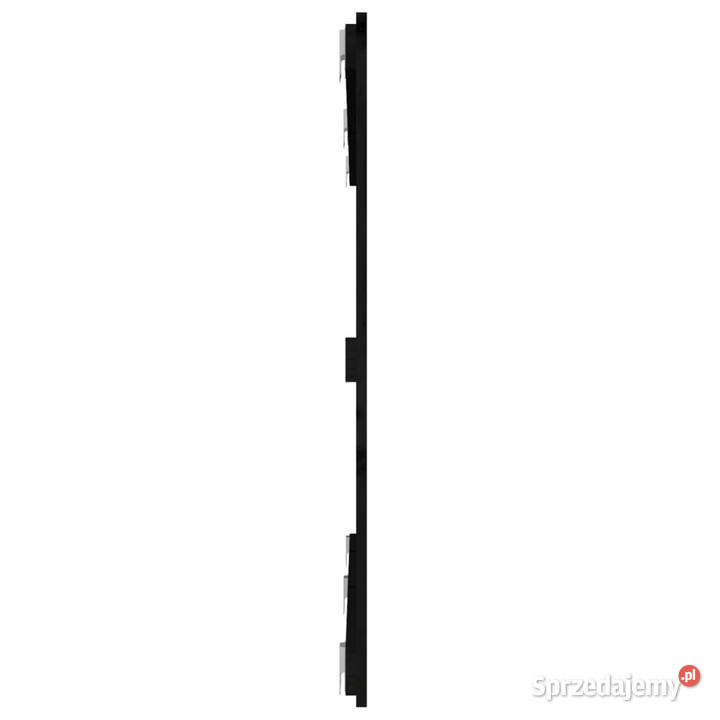 Wezgłowie łóżka czarne 1595x3x90 lite drewno Warszawa