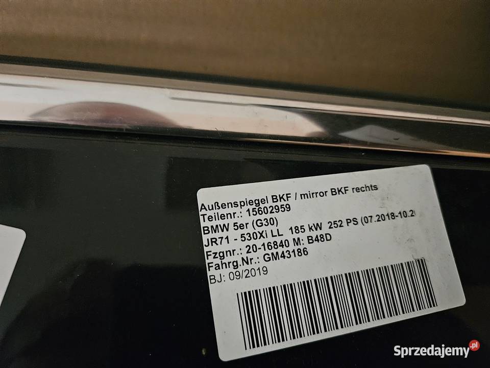 Lusterko BMW prawe Milówka