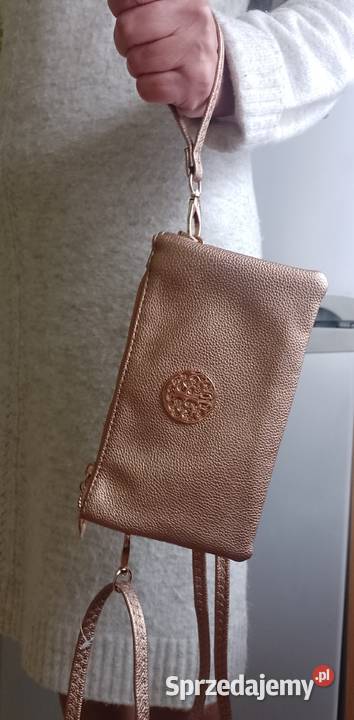 Złota torebka listonoszka saszetka z Londynu żółty/złoty Kraków sprzedam