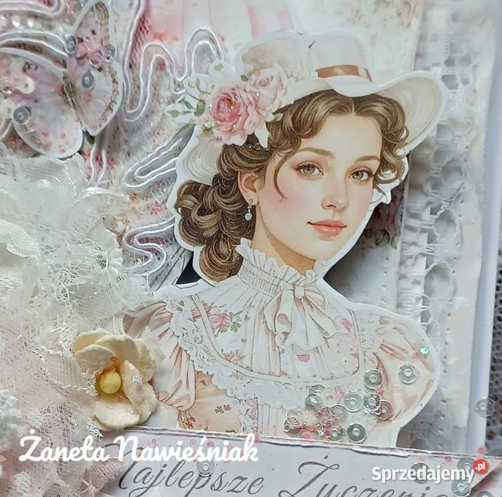 Romantyczna karta hand made urodziny Mszana Dolna sprzedam