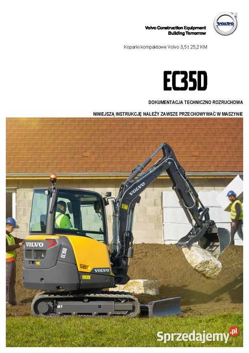 DTR Instrukcja obsługi Volvo EC35D EC35 d Szamotuły sprzedam