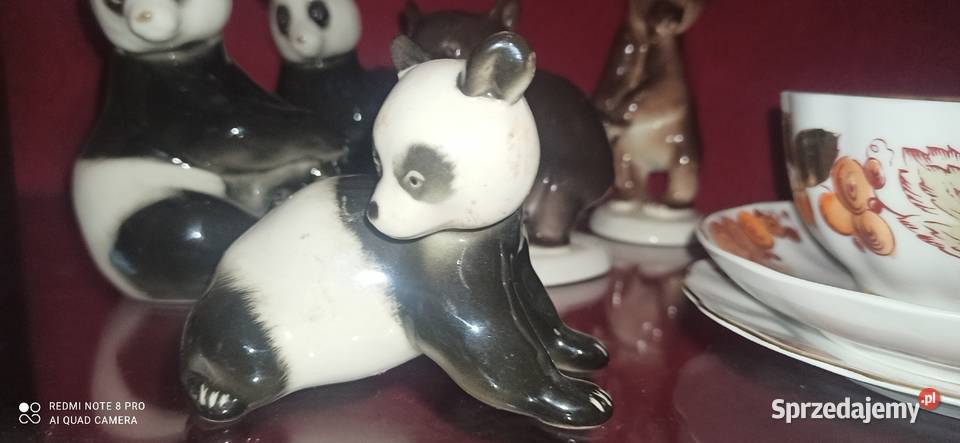 Figurka Panda Łomonosov Siedząca na 4 łapkach