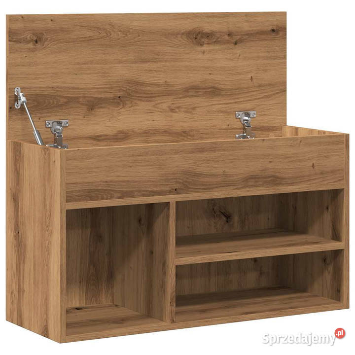 Ławka ze schowkiem na buty dąb artisan 80x30x45