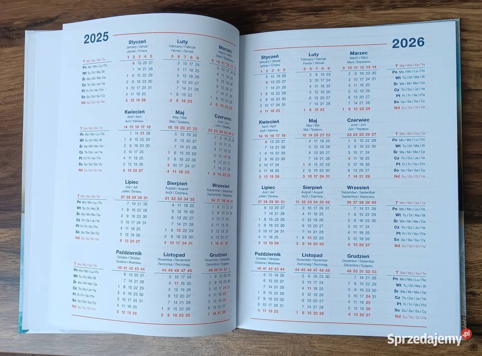 Terminarz Kalendarz nauczycielski nauczyciela