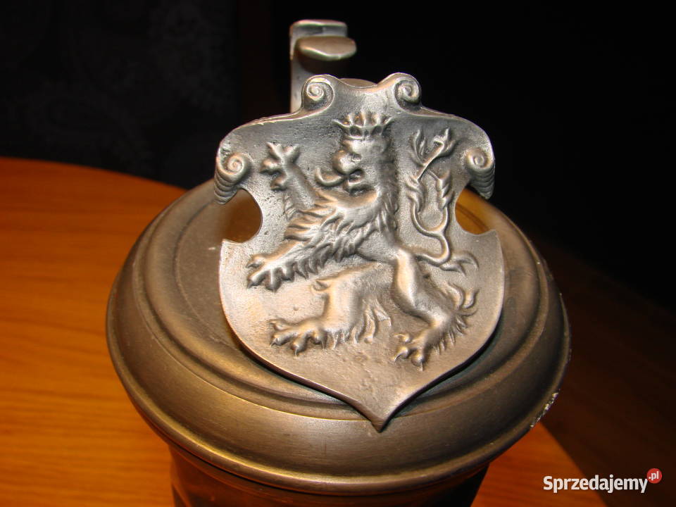 Peltro Etain Pewter Zinn duży cynowy kufel pomorskie Pruszcz Gdański