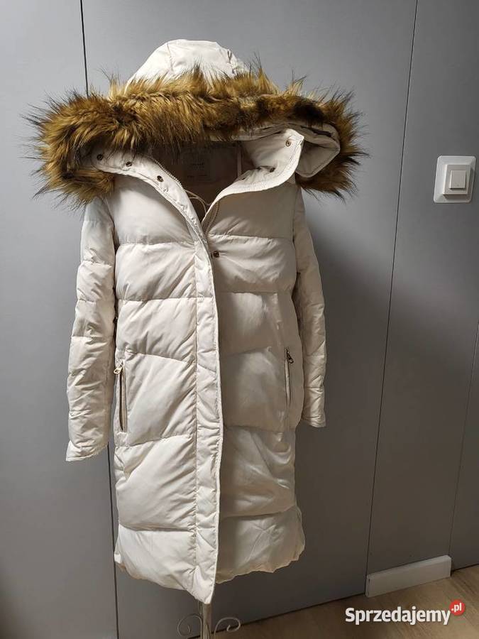 Zimowa kurtka puchowa z kapturem ZARA M38 Bez wzoru Warszawa