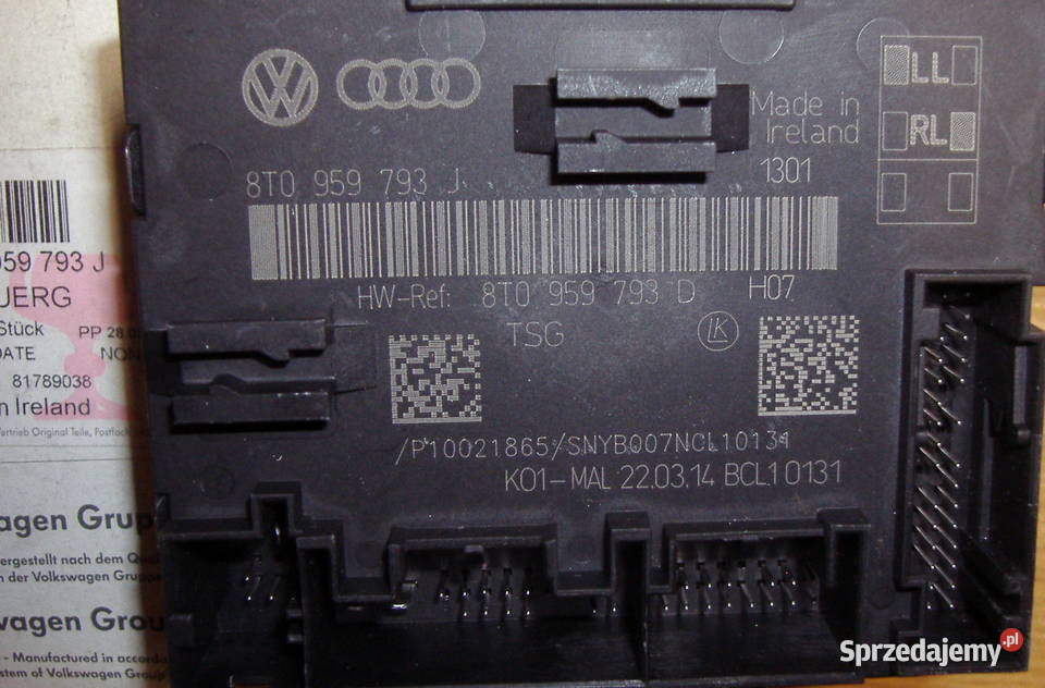 AUDI A5 MODUŁ STEROWNIK DRZWI PRZÓD 8T0959793J Katowice