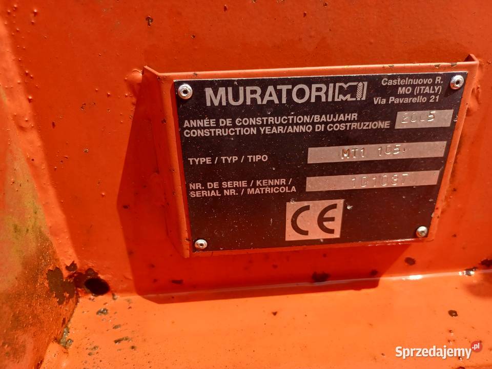 Kosiarka bijakowa muratori 105 do minitraktorka