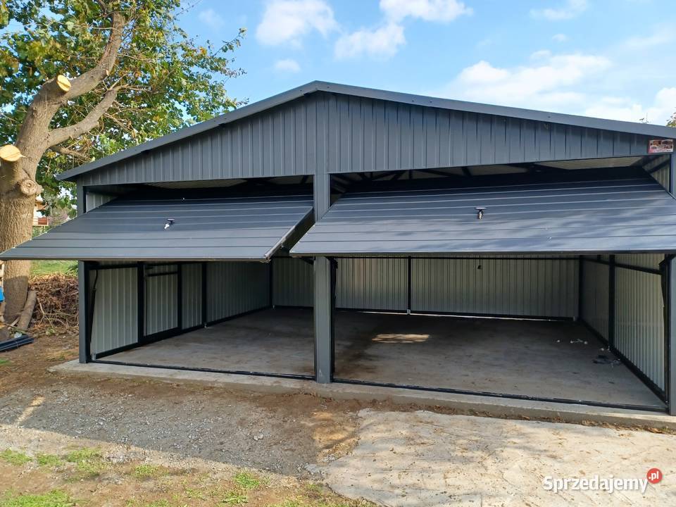 GRAFITOWY Garaż Blaszany 6x6 Garaże Blaszane