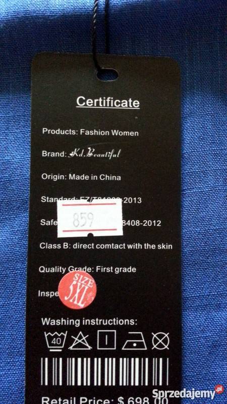 Bluzka bawełniana blue sapphire 52 XXXXXL z bez rękawa Zbąszynek