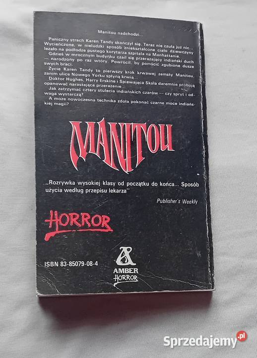 Graham Masterton Manitou Amber 1989 rWydanie I Antykwariat wielkopolskie Koźminek