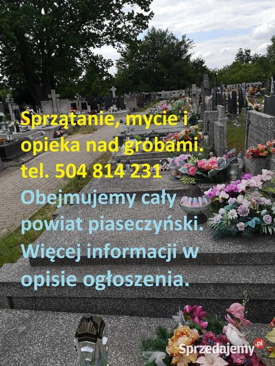 Sprzątanie grobów powiat piaseczyński Góra Kalwaria