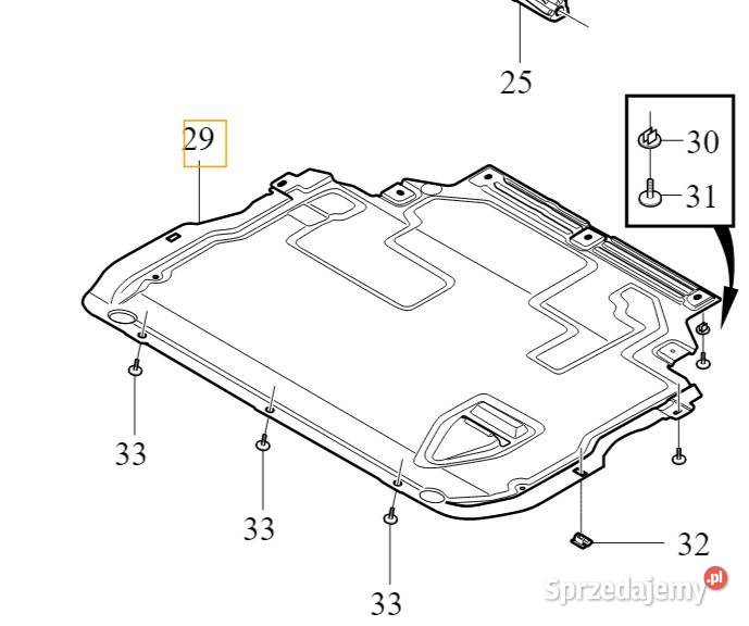 VOLVO V40 oslona plyta pod silnik oryginal OE Bielany Wrocławskie