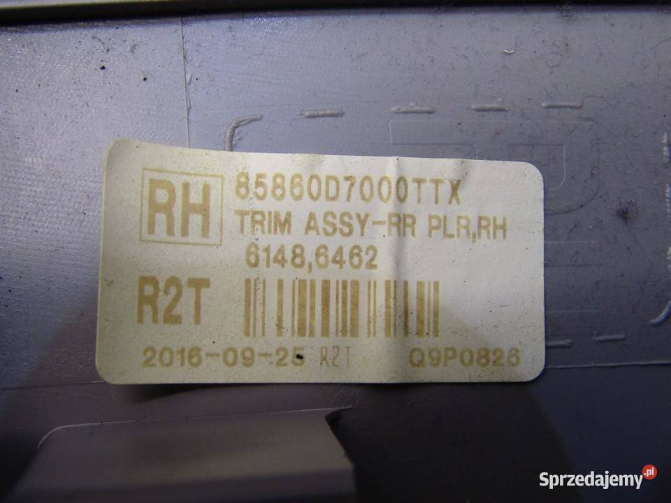 OSŁONA POSZYCIE SŁUPKA PRAWE TYLNE TUSCON II III