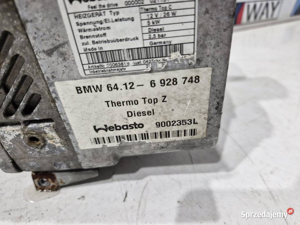 6928748 BMW E65 E66 E67 OGRZEWANIE WEBASTO