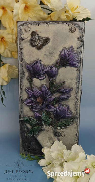 Ręcznie malowana szkatułka drewniana z motywem Ostróda